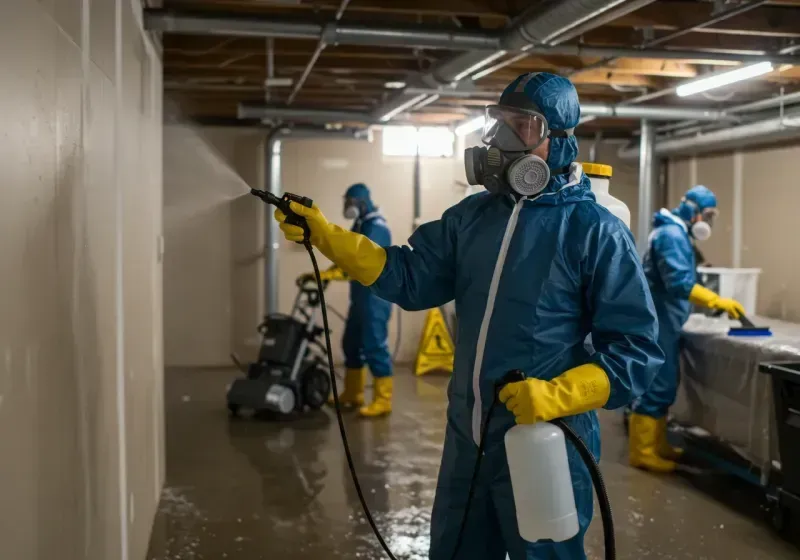 Basement Sanitization and Antimicrobial Treatment process in Henderson, KY