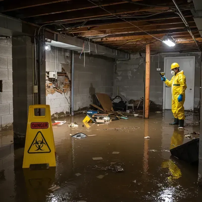 Flooded Basement Electrical Hazard in Henderson, KY Property