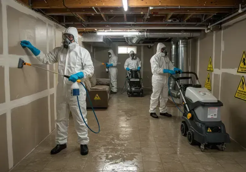 Basement Moisture Removal and Structural Drying process in Henderson, KY